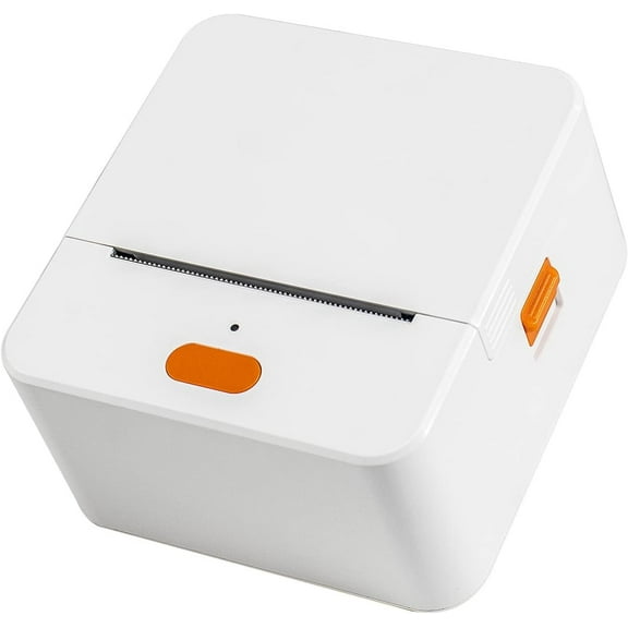 NETUM P58C Mini Label Printer- Portable Barcode Label Maker Printer Bluetooth Inkless Thermal Printer Compatible with Android iOS for Retail Barcode, Clothing, Small Business Home Office(White)