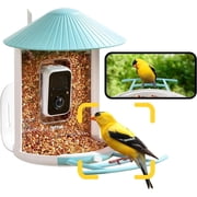 NETVUE Birdfy Smart Bird Feeder with Camera | Lifetime AI Accurately Identify 6000+ Bird Species | 1080p FHD Outdoor Bird Watching Camera | Gift for Parents and Bird Lover | Blue