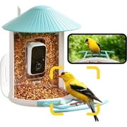 NETVUE Birdfy®Smart Bird Feeder with Camera | Lifetime AI Accurately Identify 6000+ Bird Species | 1080p FHD Outdoor Bird Watching Camera | Gift for Parents and Bird Lover | Blue