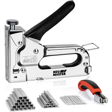 NEU MASTER Staple Gun, 3 in 1 Heavy Duty Staple Gun with Stapler Remover and 2000Pcs Staples, Manual Staple Gun for Upholstery, Fixing Material, Decoration, Carpentry, Furniture