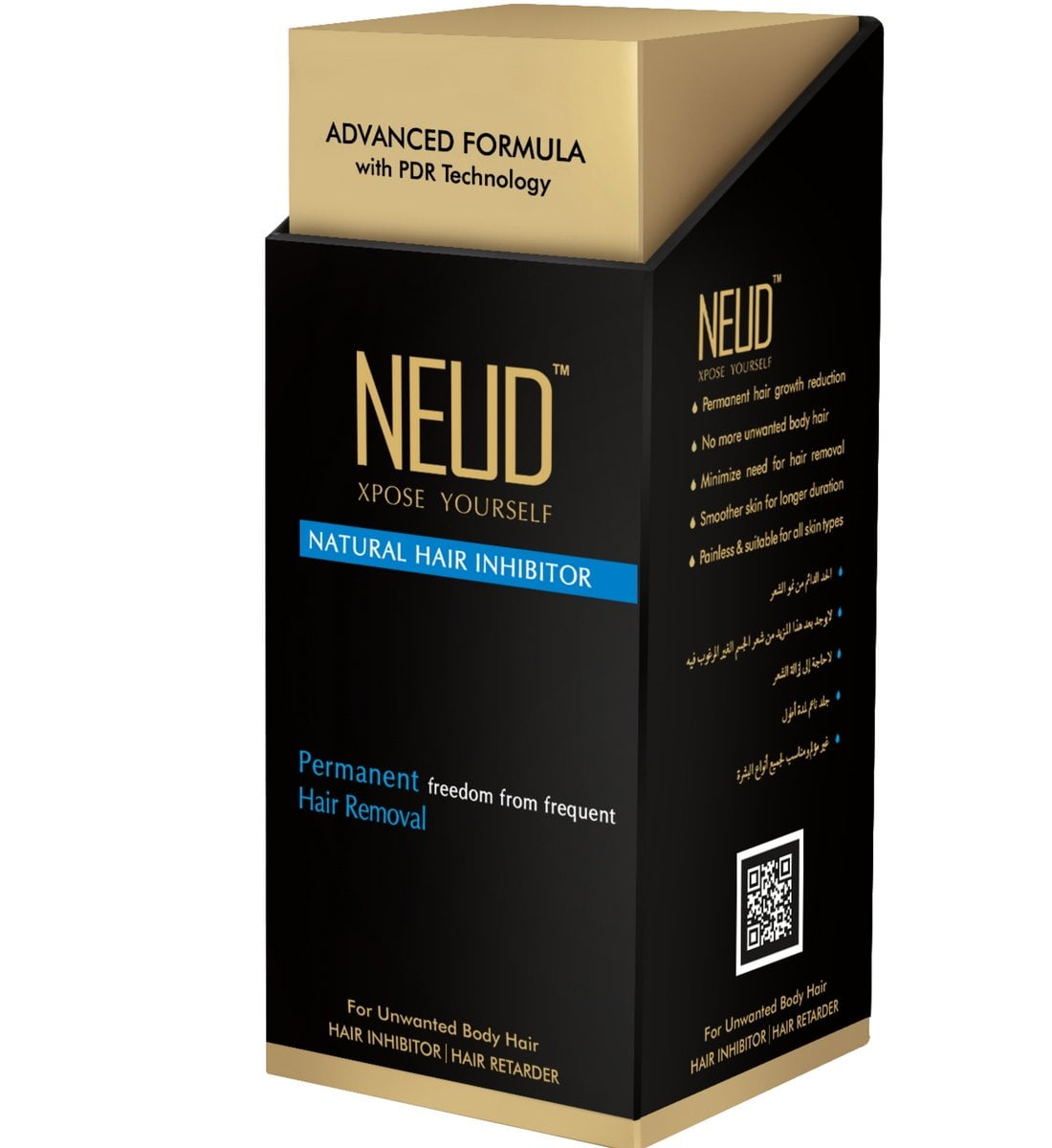 NEUD Hair Inhibitor for Permanent Hair Reduction and Unwanted Hair