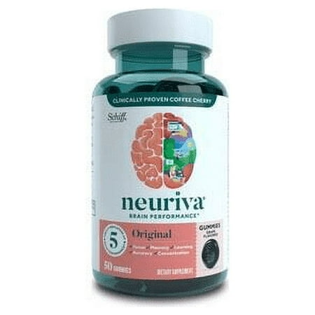 NEURIVA Brain Performance - Original Grape Gummies 12/ 50 ct (Pack of 2)
