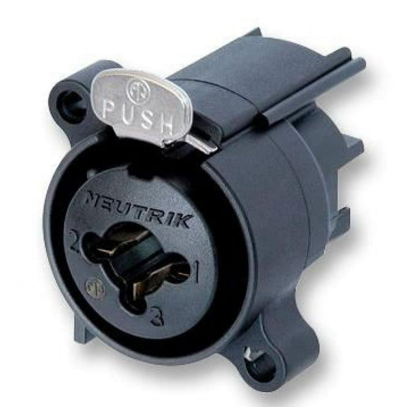 NEUTRIK - Combo Socket + Latch, 3 Pole, Horizontal