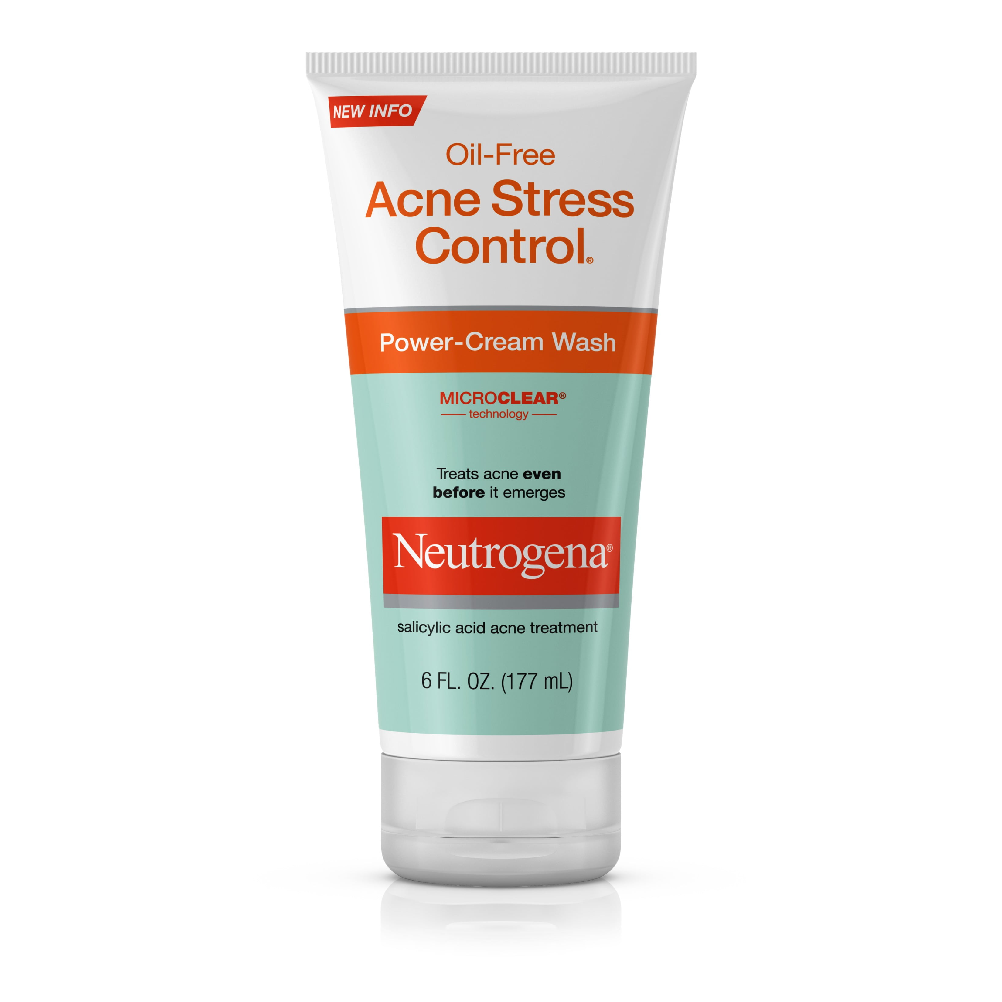 Neutrogena Oil-Free Acne Stress Control Power-Cream Wash 6 fl oz product package