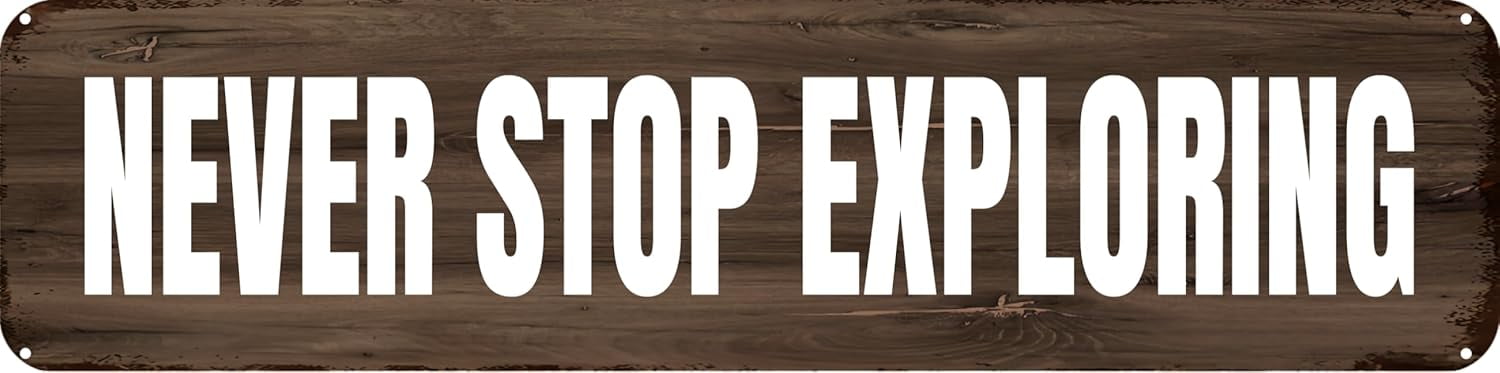 NEVER STOP EXPLORING. Tin Sign Christmas Decor Retro Wall Decor For ...