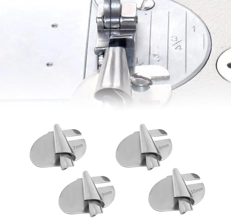 3 Size Wide Rolled Hem Presser Foot Set - 1/2 Inch, 3/4 Inch, 1 Inch Hemmer Feet For Low Shank Sewing Machines (Brother, Singer, Janome, Etc.)