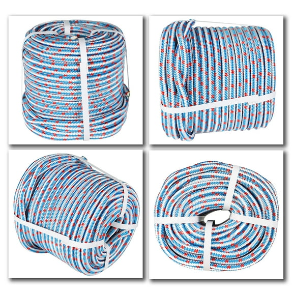 NEW 1/2" x 100'' 16-Strand Polyester/Nylon Climbing Line, Arborist Rigging Rope