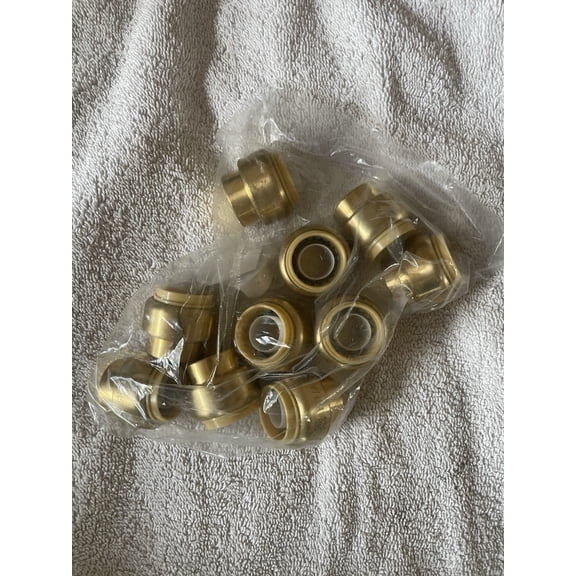 NEW - 10 PIECE 1/2" SHARKBITE STYLE PUSH ON CAP PEX COPPER PIPE REPAIR FITTINGS