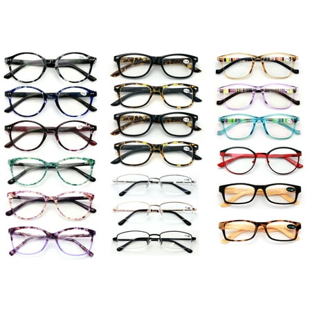 NEW 10 Pairs of Comfortable Leightweight Reading Glasses - Your Choice in Power and Gender -Bulk +2.00