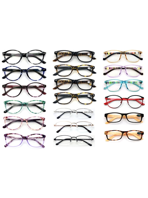 NEW 10 Pairs of Comfortable Lightweight Reading Glasses - Your Choice in Power and Gender -Bulk +2.50