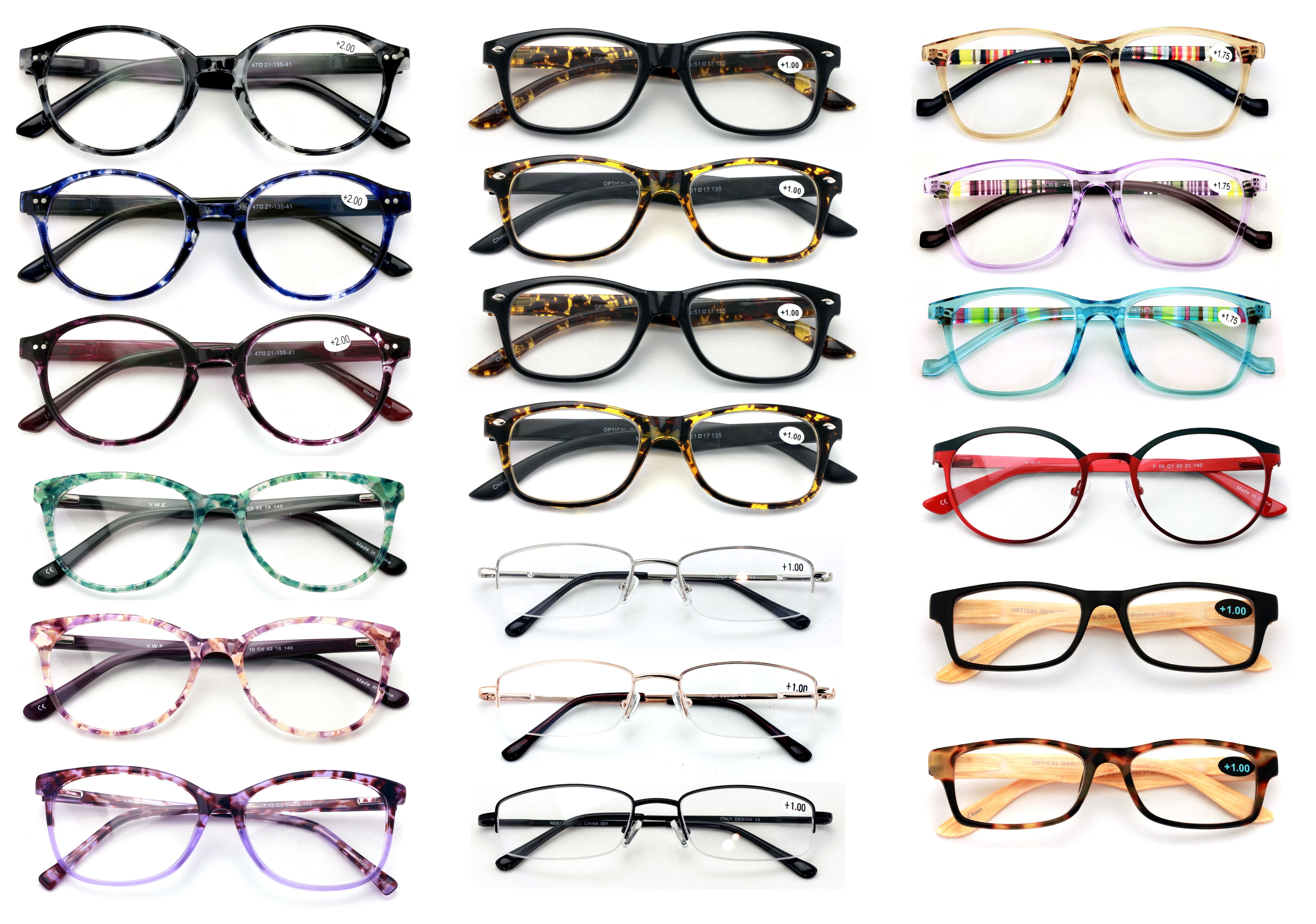 OCCI CHIARI 1.5 Reading Glasses Men Large Readers 1.00 Lightweight Nifty Magnifying Eyeglasses Spring Hinges Acrylic Lens 1 0 1 5 2 0 2 5 3 0 3 5 4 0