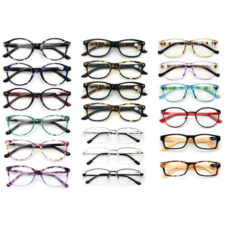 NEW 10 Pairs of Comfortable, Lightweight, and Fashionable Reading Glasses - Your Choice in Power and Gender -Bulk +3.50