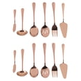 thumbnail image 1 of 12-Piece Serving Flatware Silverware Set, Utensil Set,Include Cake Server, Slotted Spoon Rose Gold, 1 of 4