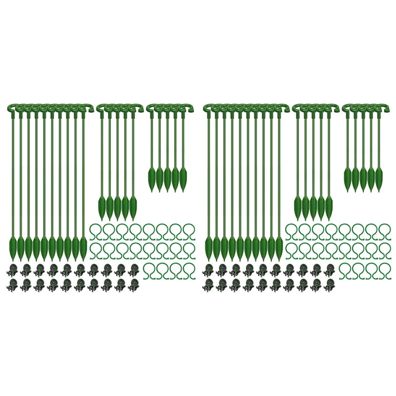 120Pcs Plant Supports Set - 40 Pack Flower Stakes Sticks (3 Sizes ...