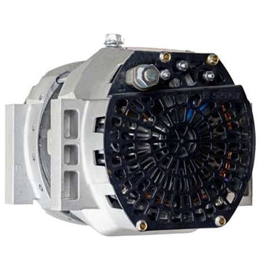 OEM Grade Alternator Compatible with 55SI Brushless 430 Amp 12V 105mm Long Pad Mount Fire Truck Heavy-Duty Remote Sense Indicator Light Relay Voltage Amperage Replaces 8600529 61006079