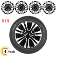 thumbnail image 1 of NEW 15" Set of 4 Snap On Full Hub Caps Wheel Covers fit R15 Tire & Steel Rim USA, 1 of 18