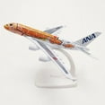 thumbnail image 1 of NEW 16cm Airplane Model Plane Air Japan ANA Airlines Airbus A380 Turtle Orange, 1 of 1