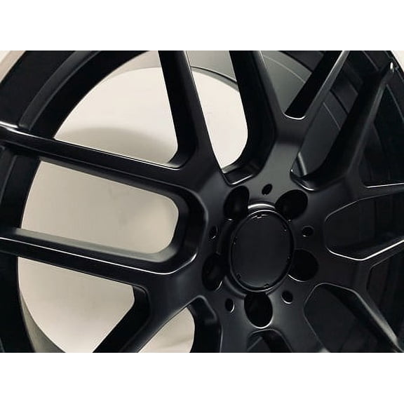 NEW 19 inch x 9.5 Alloy Wheels Rims Bolt Pattern 5x112 Matte Black Machined Face +35 offset Set of 4