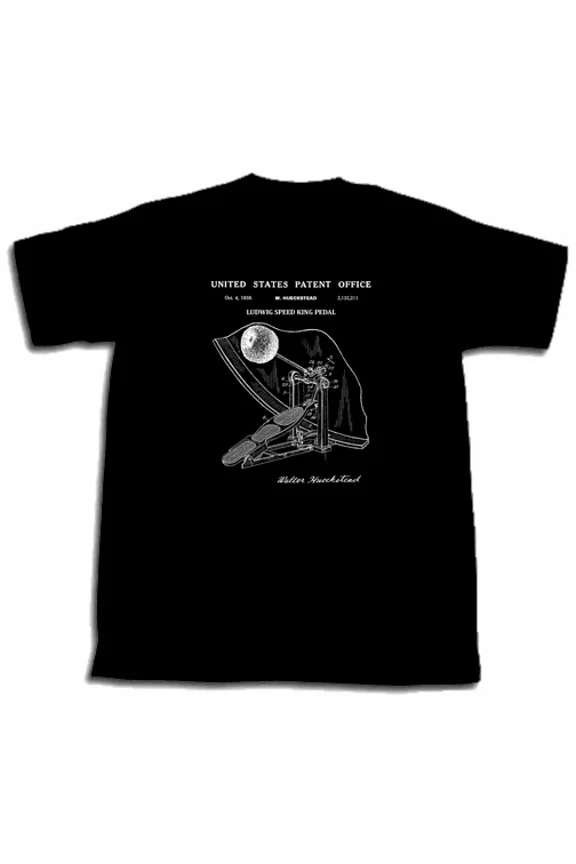 NEW 1938 LUDWIG SPEED KING BASS DRUM PEDAL PATENT T-Shirt MEDIUM shirt Huekstead