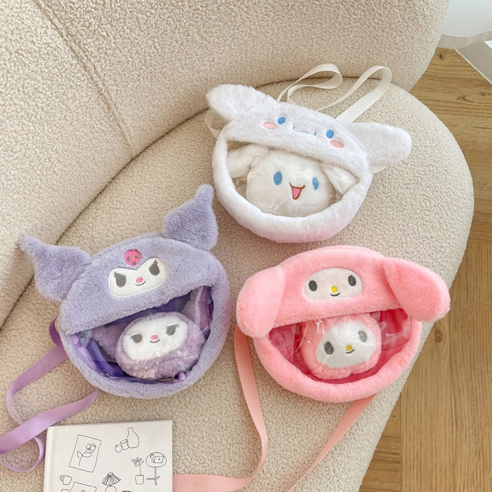 NEW 1PC Cinnamoroll Melody Kuromi Crossbody Bag Cartoon Transparent ...