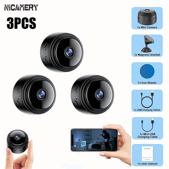 NEW 2/3/4/5/6/7/8pcs Loaded Mini Home HD Camera, HD Sports, Night Monitoring, Share Cell Phone, Remote Monitoring