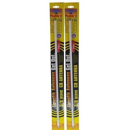 NEW 2 FIRESTIK 2 FS2-W TUNABLE TIP 2FT CB HAM ANTENNA WHITE USA MADE!!!!!!