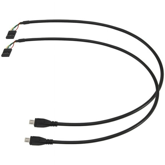 (2-Pack) 50CM 5 Pin Motherboard Female Header to Micro-USB Male Adapter Extender Cable (5Pin/Micro-USB),2*usb to Micro-USB cable,Black