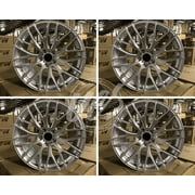NEW 20 inch x 8.5 Alloy Wheels Rims Compatible with SWIRL STYLE 5 X 120 5 lug Silver Machined Face +35 offset Set of 4