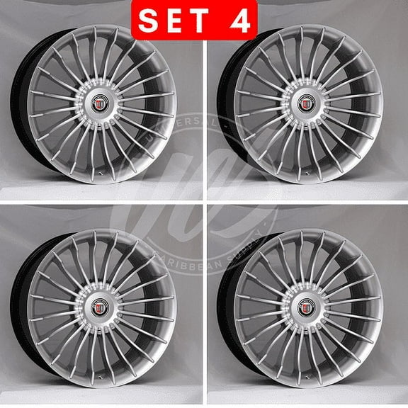 NEW 20 inch x 9.5 Alloy Wheels Rims Bolt Pattern 5x112 Hyper Silver +20 offset Set of 4