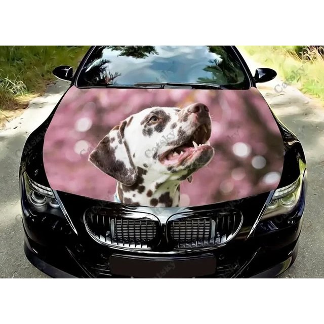 NEW 2024 Dalmatian Car Hood Vinyl Stickers Wrap Vinyl Film Engine Cover Decals Sticker Car