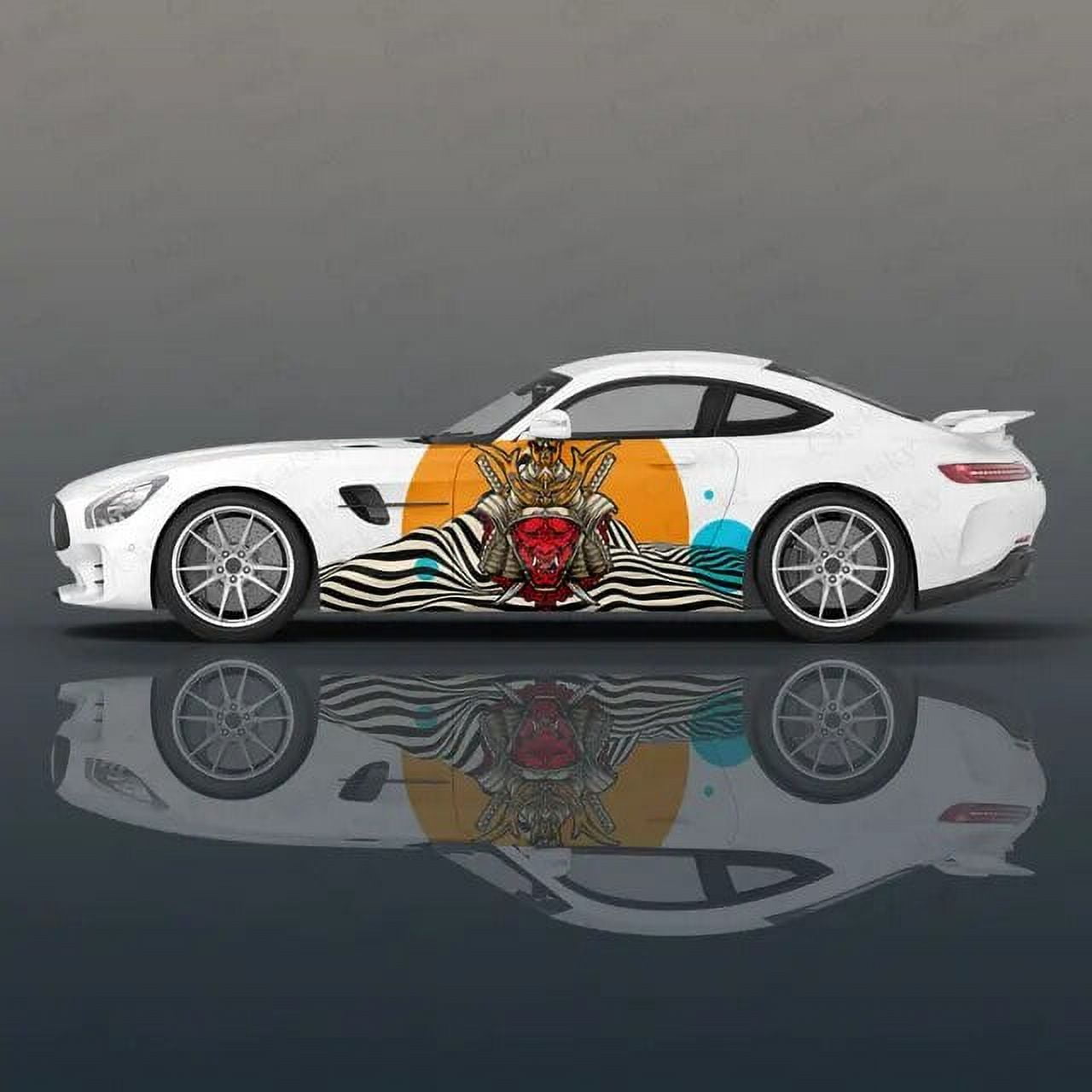 2024 Racing Car Graphic Decal Full Body Vinyl Wrap Modern Design Vector