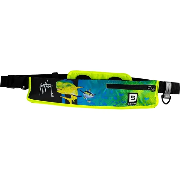 NEW 2025 Bluestorm CIRRO 16 Inflatable Belt Pack Type V PFD, Guy Harvey Signature Series *MAHI*