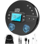 NEW 2025 CD Player Portable with Bluetooth, Greadio 2000mAh Rechargeable Discman CD Player for Car