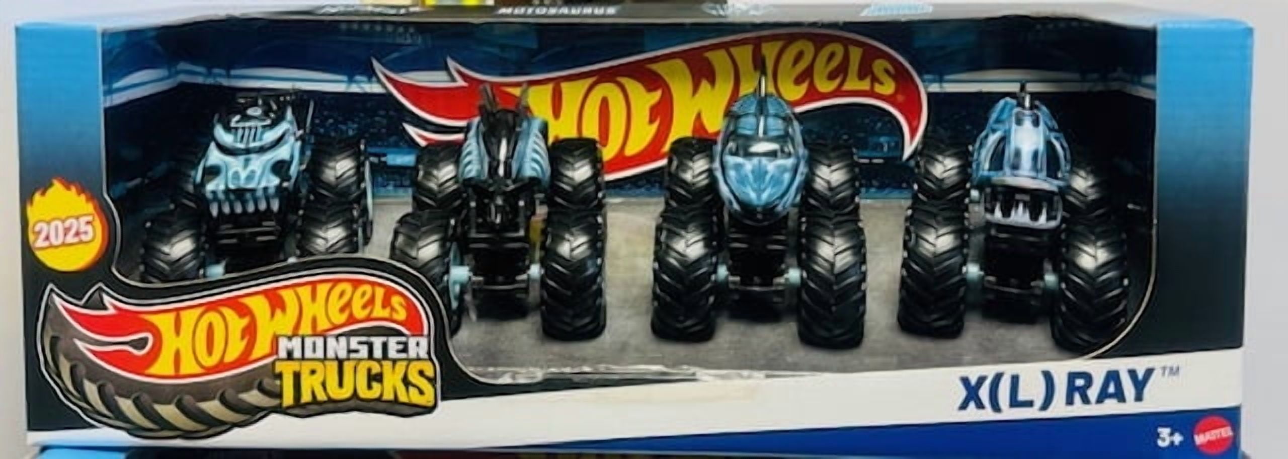 NEW 2025 Hot Wheels Monster Trucks X(L) Ray 4 Pack
