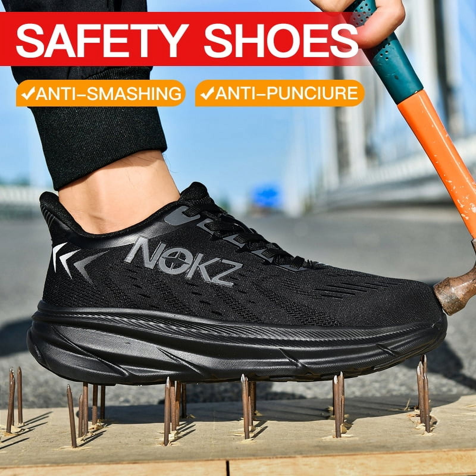 Men's Sneakers Work Shoes Safety Shoes Lightweight Plus Size Safety Shoes