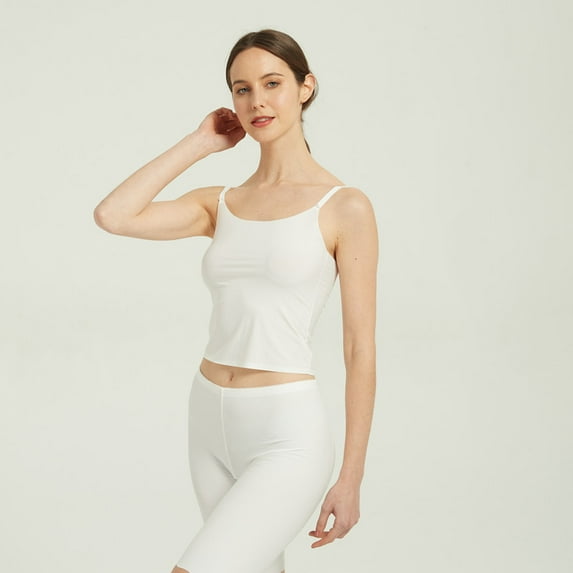 NEW 2025 Summer Sleeveless Tank Tops Women Seamless Ice Silk Vest Female Mini Nightgowns Lady Sexy Short Solid Camisole