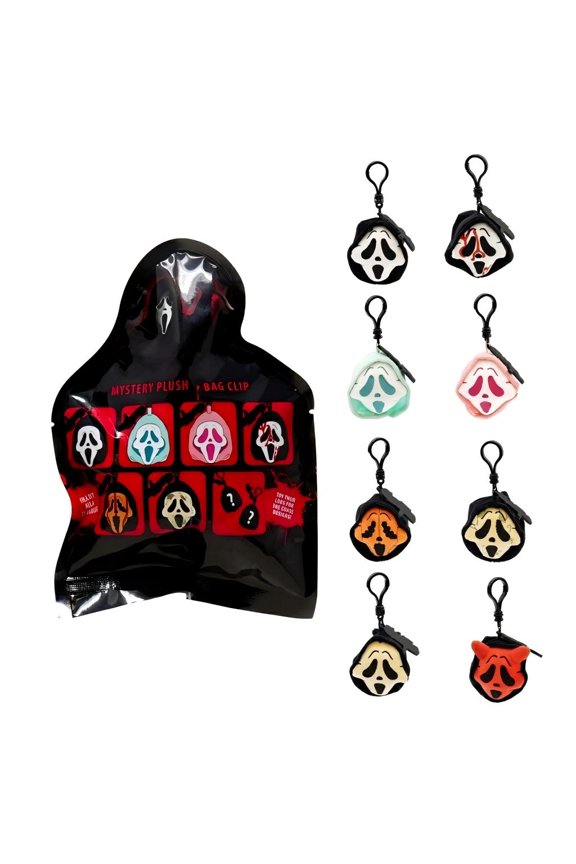 NEW 2027 Limited Edition Ghost Face Mystery Plush Bag Clip - 2.75" Horror Keychain Collectible Figure in Blind Box, Portable Halloween Backpack Charm (Random 1 of 8)
