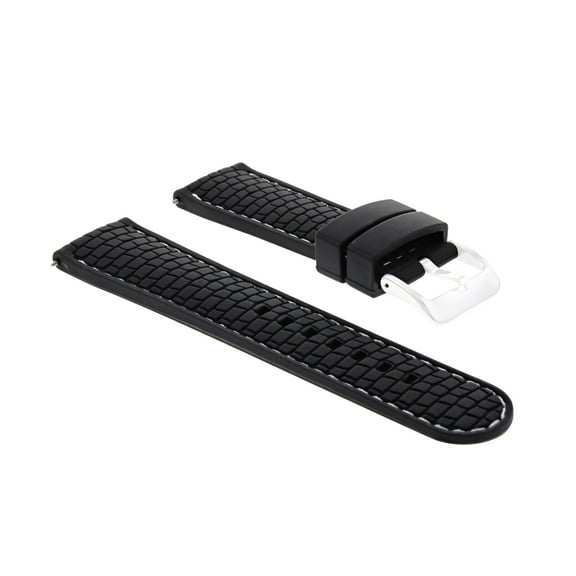 NEW 24MM RUBBER STRAP BAND FIT BULOVA UHF SEA KING QUARTZ BRACELET BLACK WS