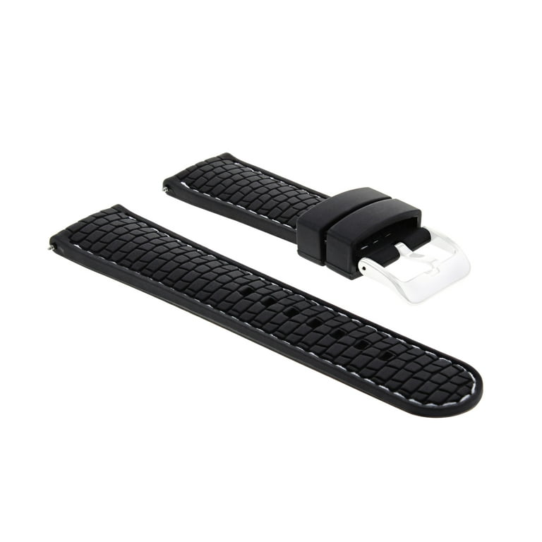 Fossil watch shop black rubber band
