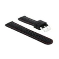 thumbnail image 1 of 24MM RUBBER WATCH STRAP BAND FOR CROTON WATCH CR307952 BLACK RED STITCH, 1 of 2