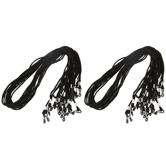 NEW 24Pcs Nylon Eyeglass/Spectacle/Sunglass/Eyewear Cord Holder Neck String---Black