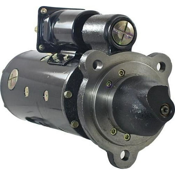 New 24V 50MT Style Starter Motor Compatible with 1958-1974 Caterpillar D8H D342 D7E 3306 814A Dozer Pony Engine to Electric Start Conversion 12 Tooth Right Angle Helical Gear DD CW