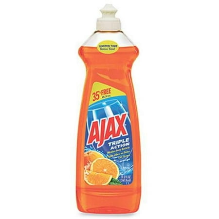 NEW 2PK 19.2 OZ Orange Ajax Triple Action Liquid Dish Soap Cuts Through Grease
