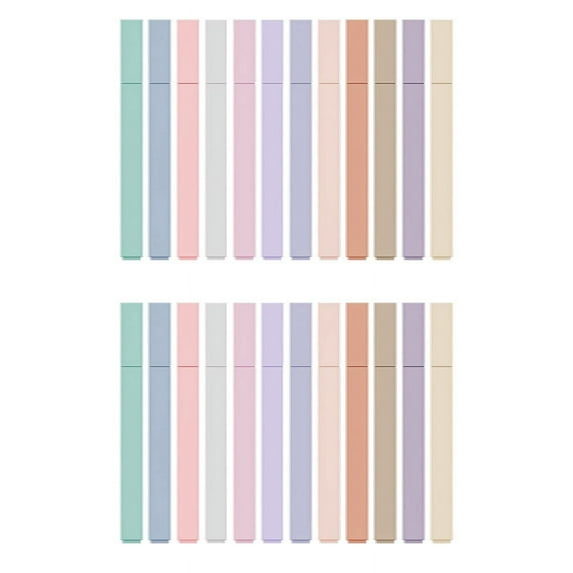NEW 2X Aesthetic Highlighters Cute Assorted Colors Bible Pens No Bleed with Soft Tip 12 Color