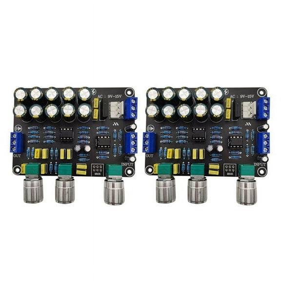 2X Dual NE5532 Tone Preamp Board Audio Treble Bass Adjustment Equalizer Preamplifier Control