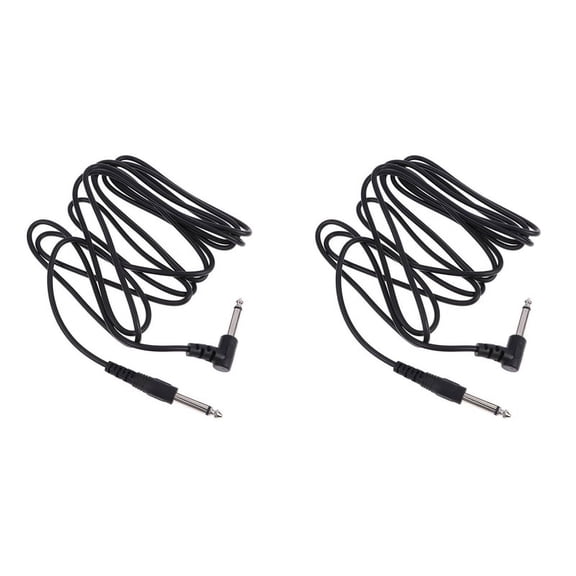 2X Guitar AMP Cable 3Meter Electric Patch Cord Amplifier Amp Instrument