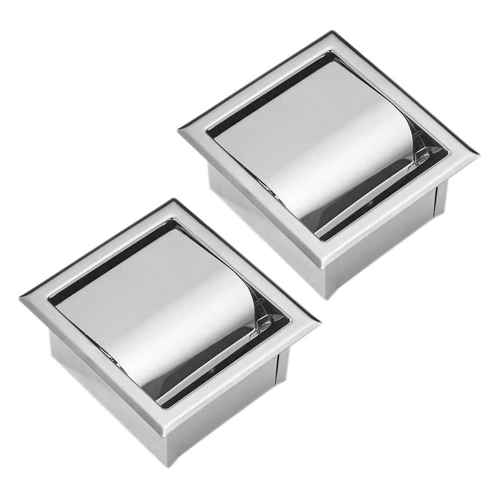2024 TOP! 2X Stainless Steel Recessed Toilet Paper Holder Wall Holder,Modern Style