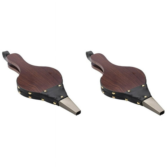 NEW 2X Vintage Mini Hand Bellows Dark Brown Fireplace Blower Traditional Stove Fire Lighter Fan