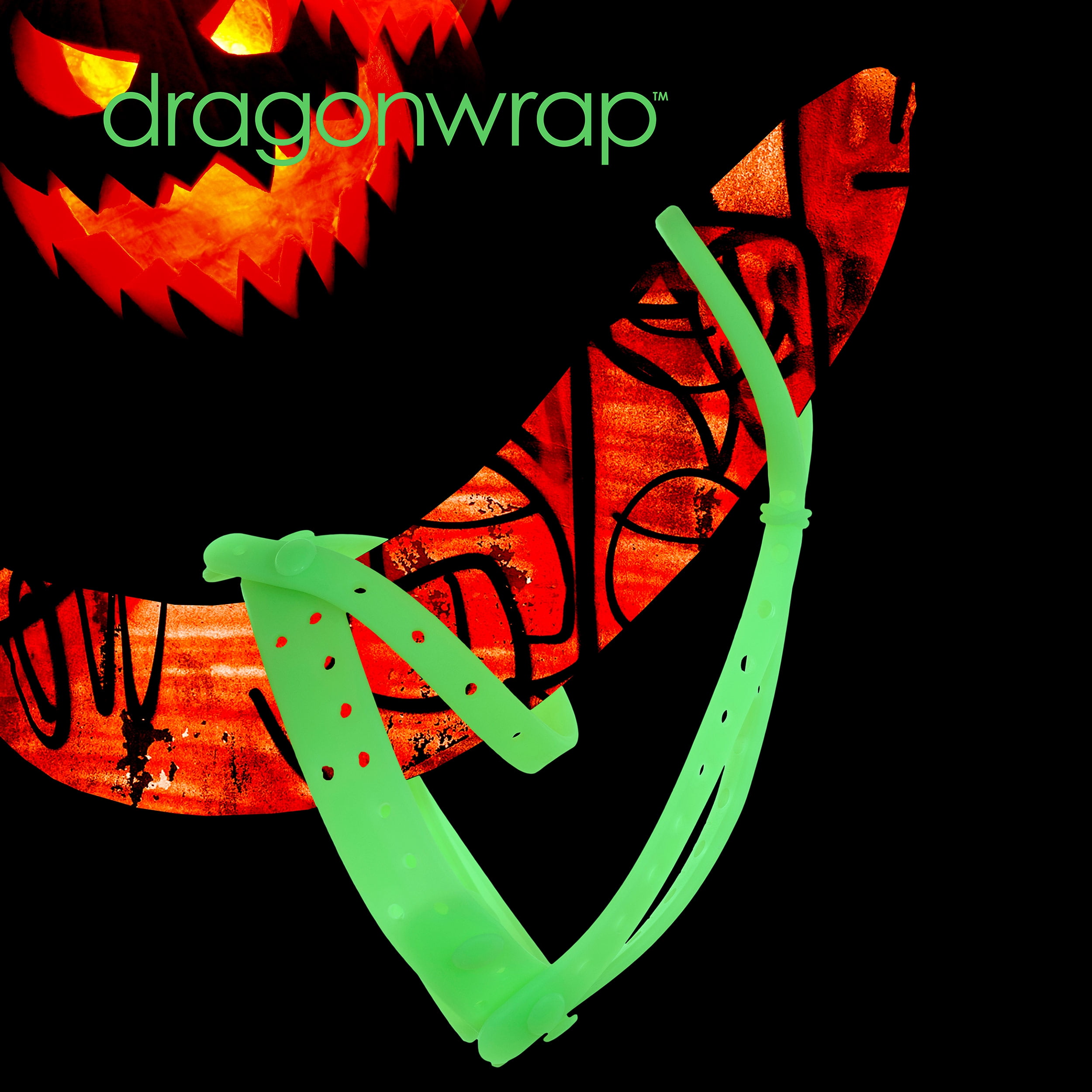 NEW 3/4" Dragonwrap Glow in the Dark Green Reduce Shrinkage