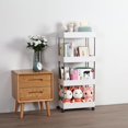 NEW 3/4 Tier Slim Storage Cart Mobile Shelving Unit Organizer Rolling